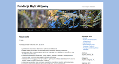 Desktop Screenshot of fundacjabadzaktywny.org